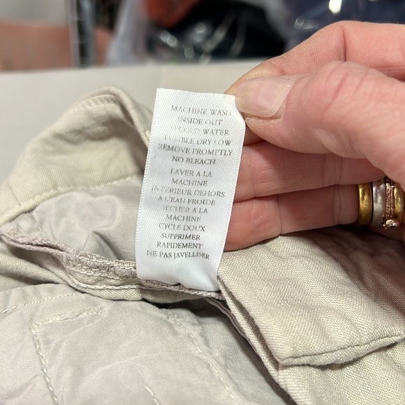 Frank & Eileen Tan Hemp Blend Cropped Wicklow Trouser Size 0 - Picture 8 of 8